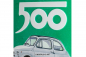 Preview: Blechschild "Fiat 500 weiss" - 20 x 15cm